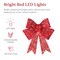 Best Choice Products Pre-Lit Christmas Bow, Large Outdoor LED Lighted Holiday Décor w/ 8 Light Functions, Hook